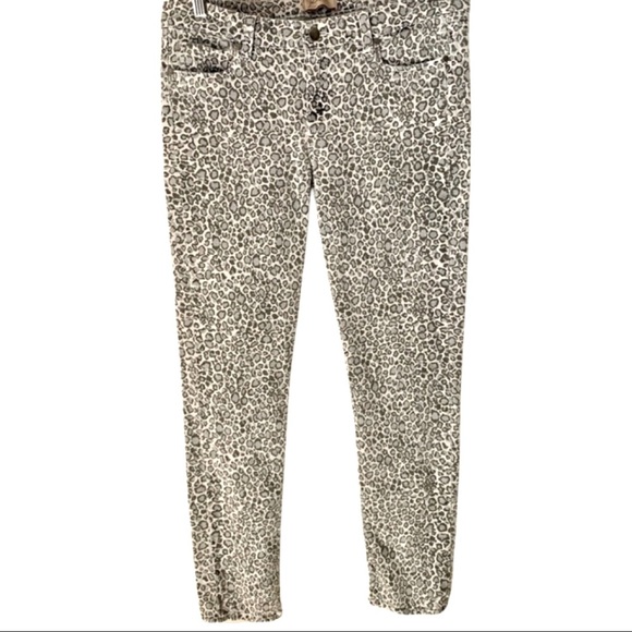 PAIGE Peg Skinny Jeans Grey Animal Print Mid-Rise Ankle Stretch Size 30 - Picture 7 of 14